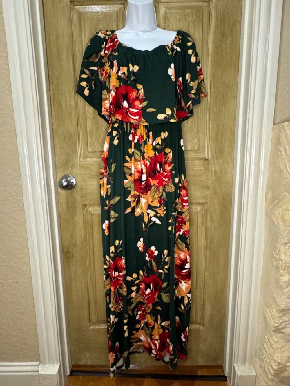 Altard State Long Maxi Dress Womens Floral Halter Green Tropical S